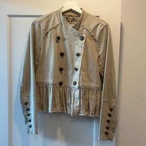 Free People Utility Jacket in Beige
